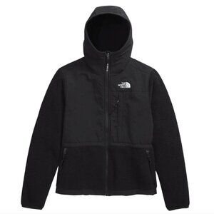 Womens The North Face Denali 2 Full Zip Hooded Fleece Jacket Black Medium